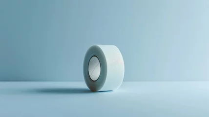 Türaufkleber .A minimalistic shot of a single medical tape roll on a clean surface © Samvel