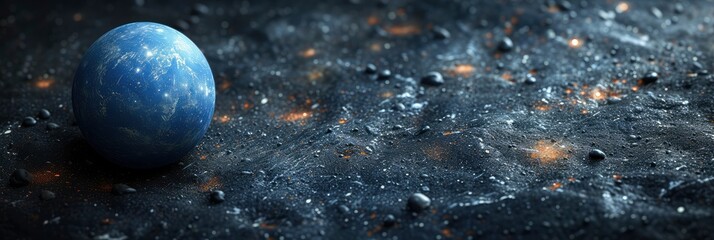 Obraz na płótnie Canvas Rock Planet On Black Background Dark, Background Banner HD
