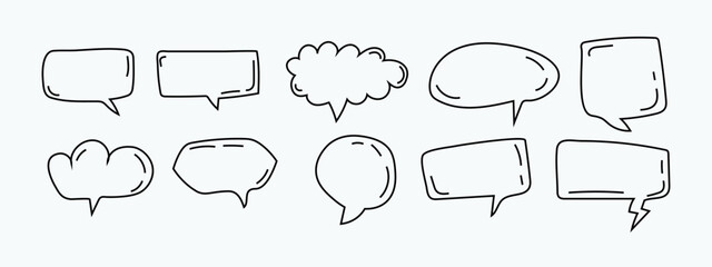 Fototapeta premium set chat icon hand drawn 