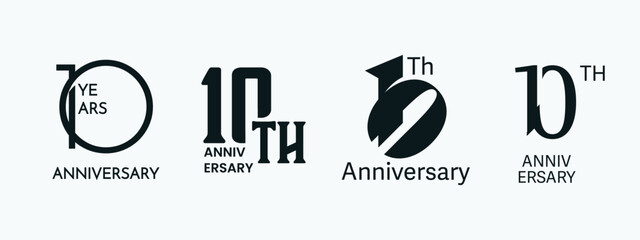 10 years anniversary template design