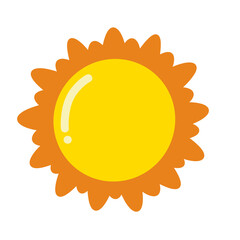 Yellow Sun Icon.