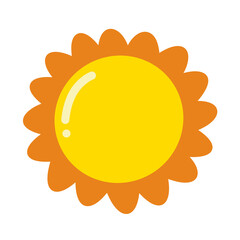 Yellow Sun Icon.