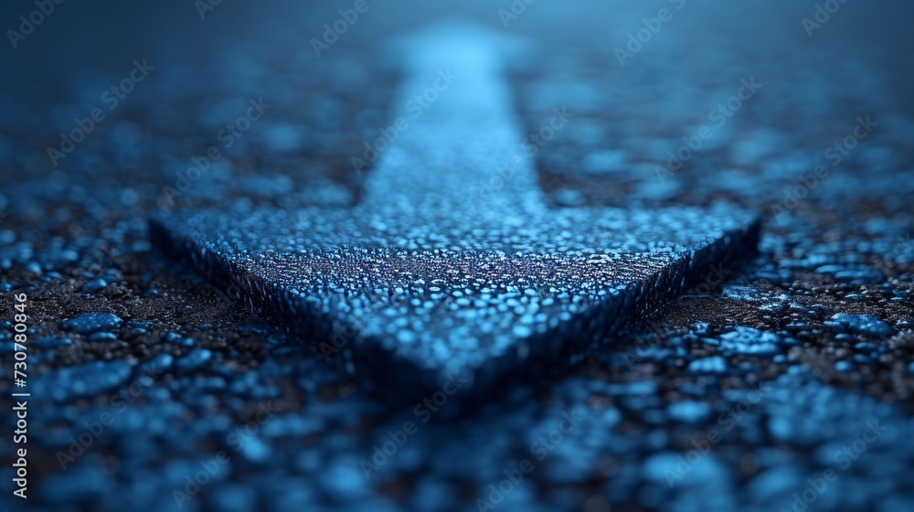 Aufkleber a graph with up arrows on a deep blue background. business growth, development progress, financial r