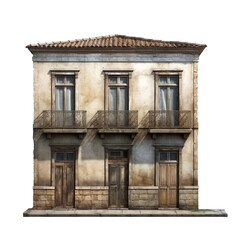 Georgian House isolated on transparent background