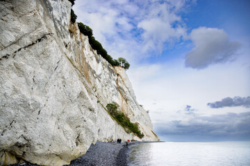 Mons Klint, a cliff coast on the island Mon in the baltic sea, Denmark.