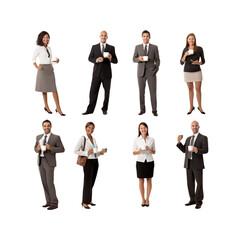 Fototapeta premium group of people in different situations