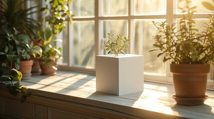 A white box that was perched. Generative Ai.
