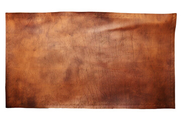 Rough strip of leather banner isolated on transparent background Generative Ai