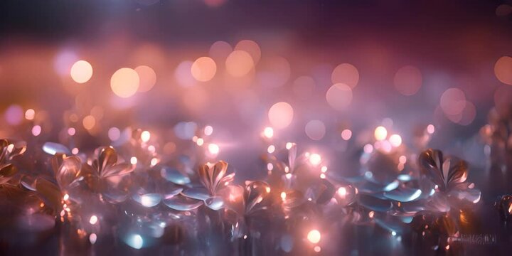 Beautiful abstract shiny light and glitter background 4K AI video