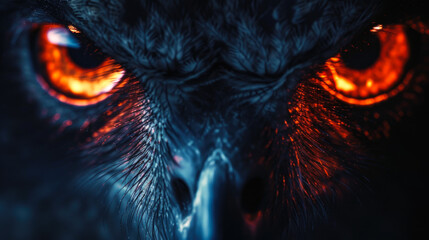 Raptor Gaze: Intense Eye Close-up of a Bird of Prey