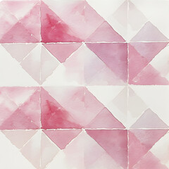 Watercolor pink seamless tiles. Spanish pattern, tile collection. Ornamental background