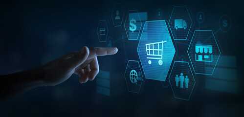 e-commerce concept, online shopping, buy on internet store - 730788010