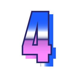 Obraz premium Retro Number 4