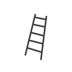 black  ladder icon vector element design