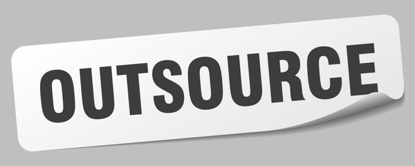 outsource sticker. outsource label
