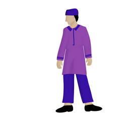 Muslim family illustration