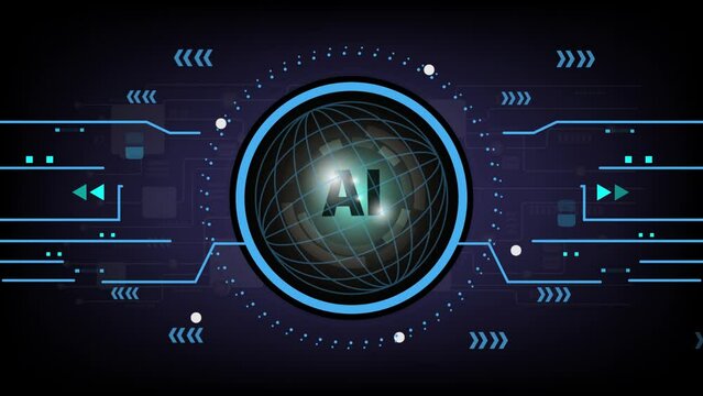 ai technology background vector illustration