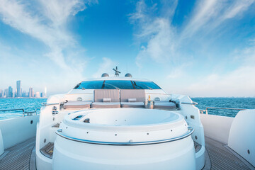 Sundeck on a luxury yacht
