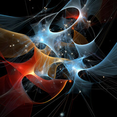 Abstract representation of quantum entanglement.