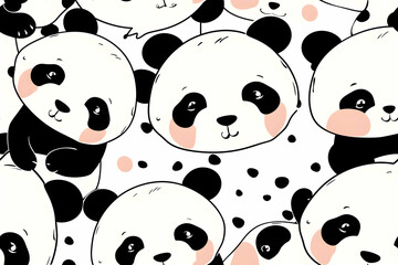 seamless pattern with panda