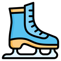  Shoes, Ice, Skating, Sports, Winter,  Icon, Filled Line style icon vector illustration, Suitable for website, mobile app, print, presentation, infographic and any other project.