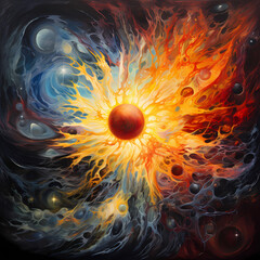 Abstract representation of the energy of the sun.