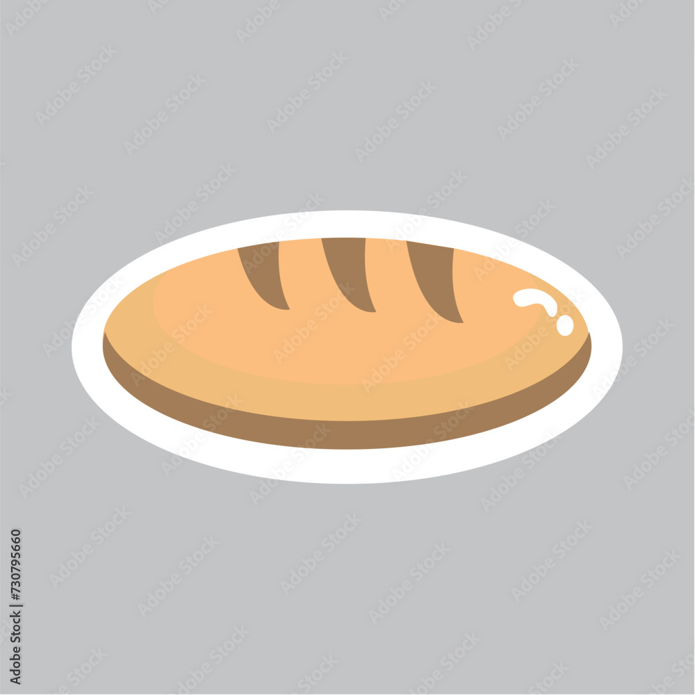 Poster food sticker of colorful set. this captivating image is a visual treat, blending design elements wit