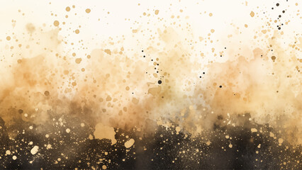 black and gold glitter water color background