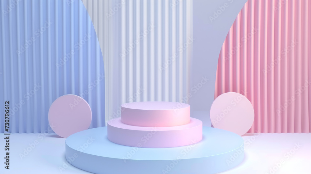 Poster 3d series background podium product display podium scene with sheet platform