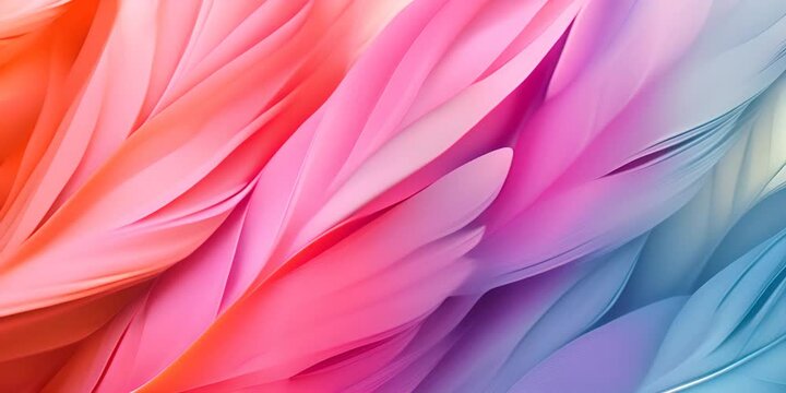 pastel colour feather abstract background 4K video