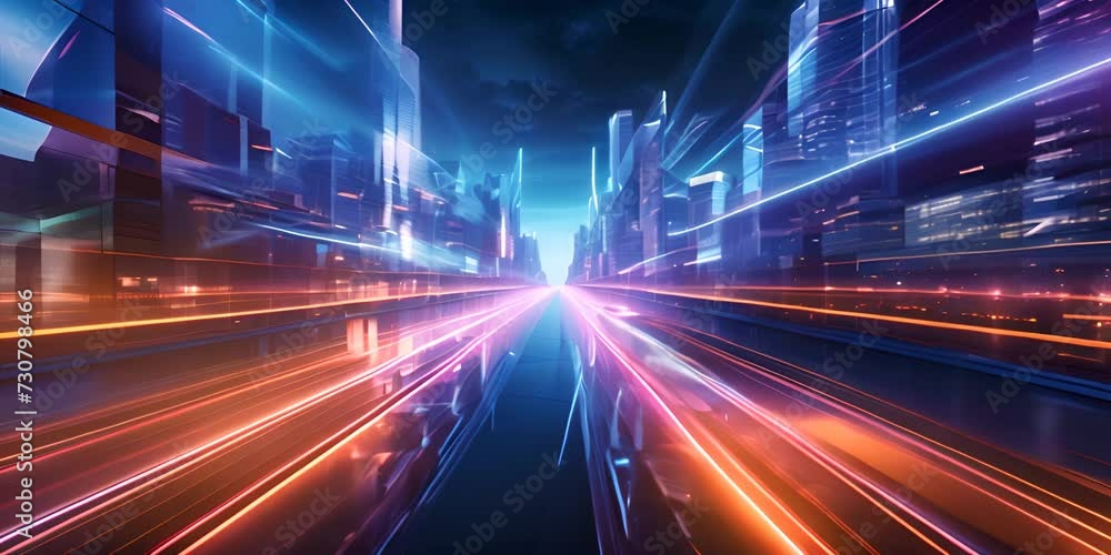 Poster future technology line background and light effect, cyberpunk style background material with a sense
