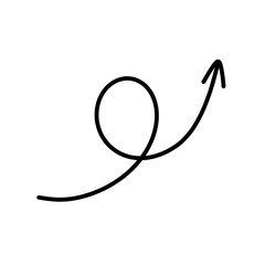 Doodle arrow and scribble.