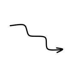 Doodle arrow and scribble.