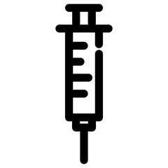 Syringe, injection icon vector isolated on white. 