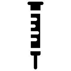 Syringe, injection icon vector isolated on white. 