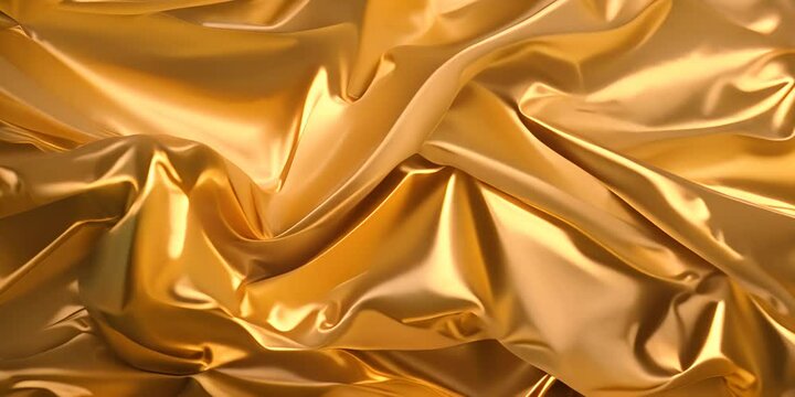 gold metallic foil texture smooth . 4K video