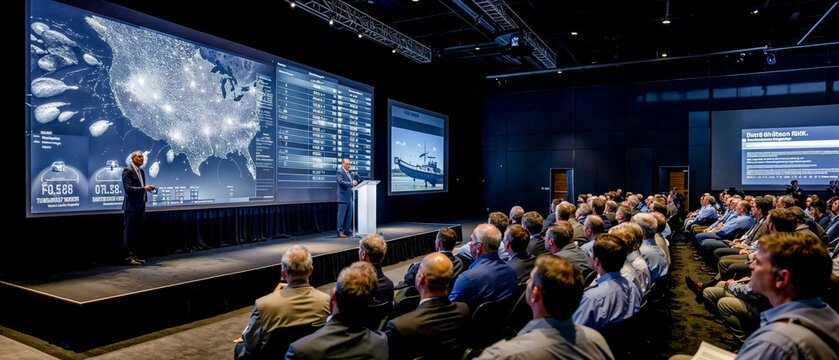 International Conference to a big Audience Big Picture CEO Keynote Presentation of the Future Social Military and Since Wallpaper Digital Art Magazine Background Poster Card