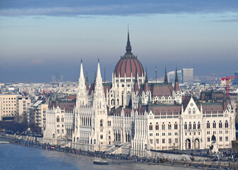 Fototapeta na wymiar View of the famous Parliament building 