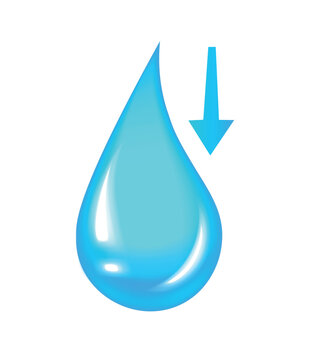 Low water level icon. Vector illustration
