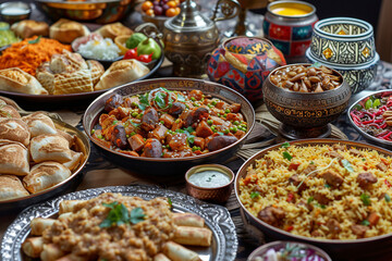 Food for a ramadan iftar - obrazy, fototapety, plakaty