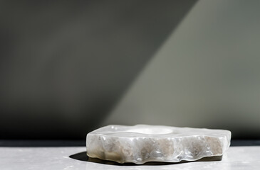 Stone Podium For Beauty Product Display