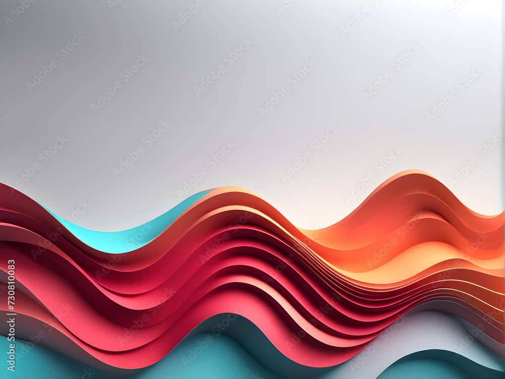 Poster minimalist-design-featuring-curved-abstract-waves-composed-of-3d-lines-centrally-placed-against