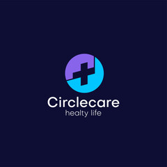 Circle with plus cross icon medical logo. Usable for business, science, healthcare, medical, hospital and doctor chanel design vector