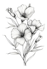 Minimalist line art flowers are elegant and simple.