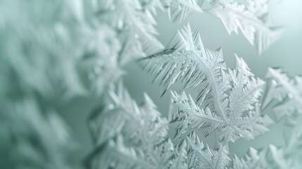 Ethereal Frost Crystals Macro Photography