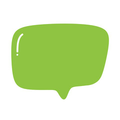 Green Speech bubble chat message.