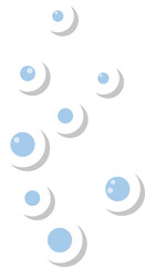 Cute cartoon water bubbles sticker design