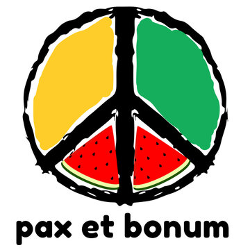 pax et bonum watermelon of peace
