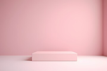 Tranquil and minimalist empty solid color background in a soft pastel pink tone