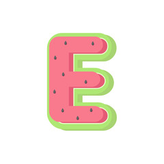 Watermelon Alphabet E